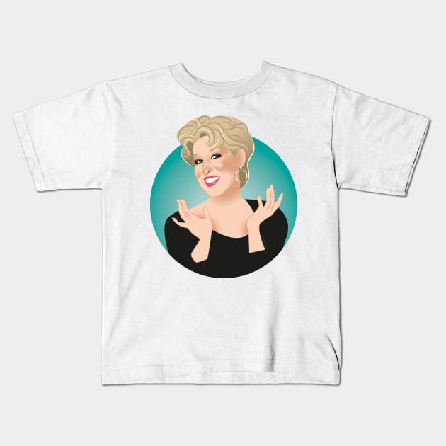 The Divine Miss M Kids T-Shirt by AlejandroMogolloArt